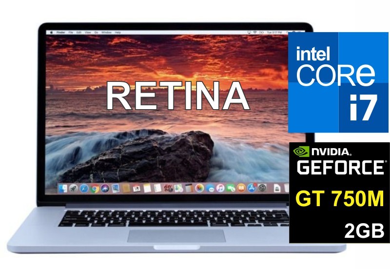 Macbook Pro 2013 15"  i7, 8GB memoria, 256GB SSD,Geforce 750M 2GB, 2K Retina, swap