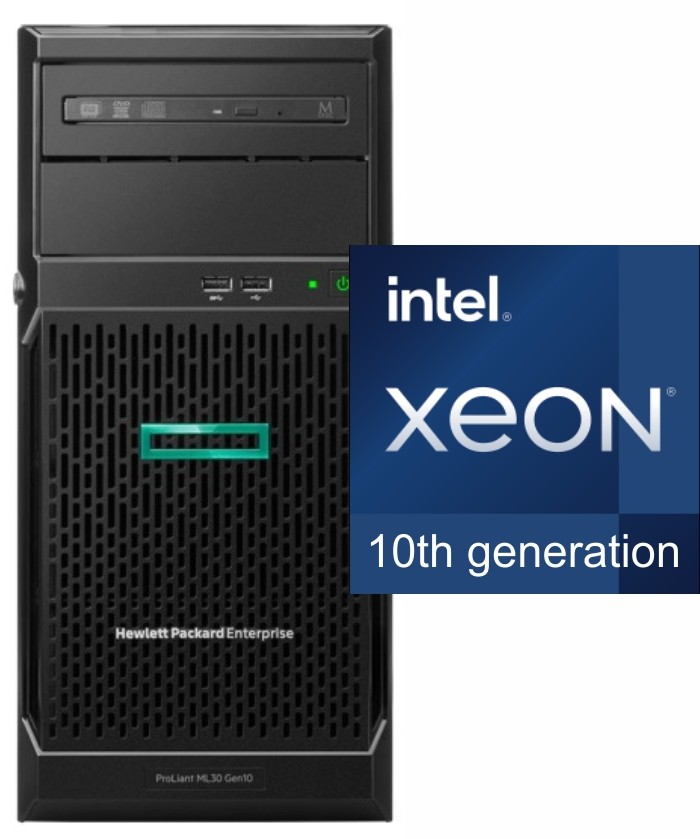 Servidor HPE Proliant ML30, Xeon E-2314, 16GB memoria, 1TB HD